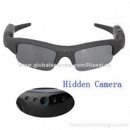 HD AVI 30fps 720p Outdoor Sports Sunglasses Camera RE-SG720P